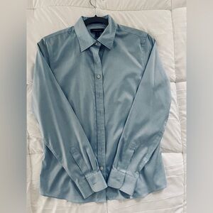 Women's Lands End Blue Dress Shirt